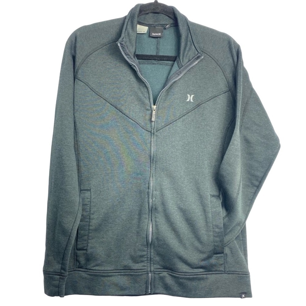 Hurley Designed for Buckle Men Sz Medium Gray Long Sleeve Full-Zip Jacket